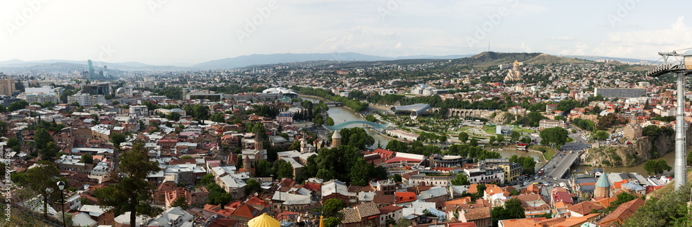Tblisi town, a panoramic view
