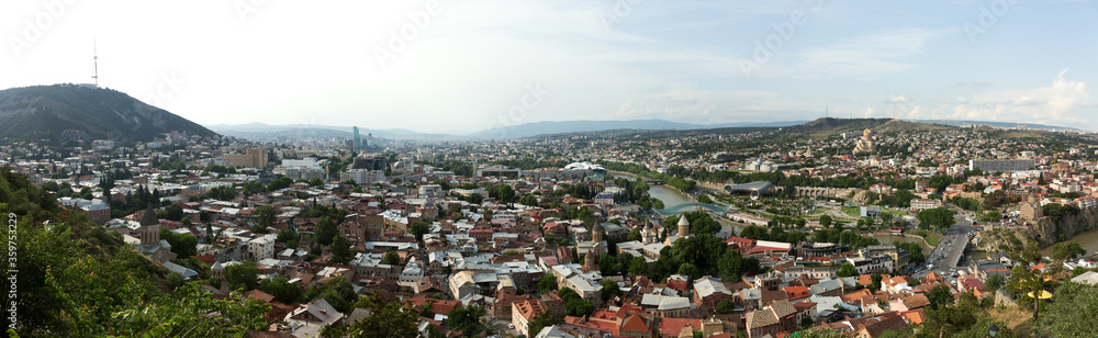 Tblisi town, a panoramic view