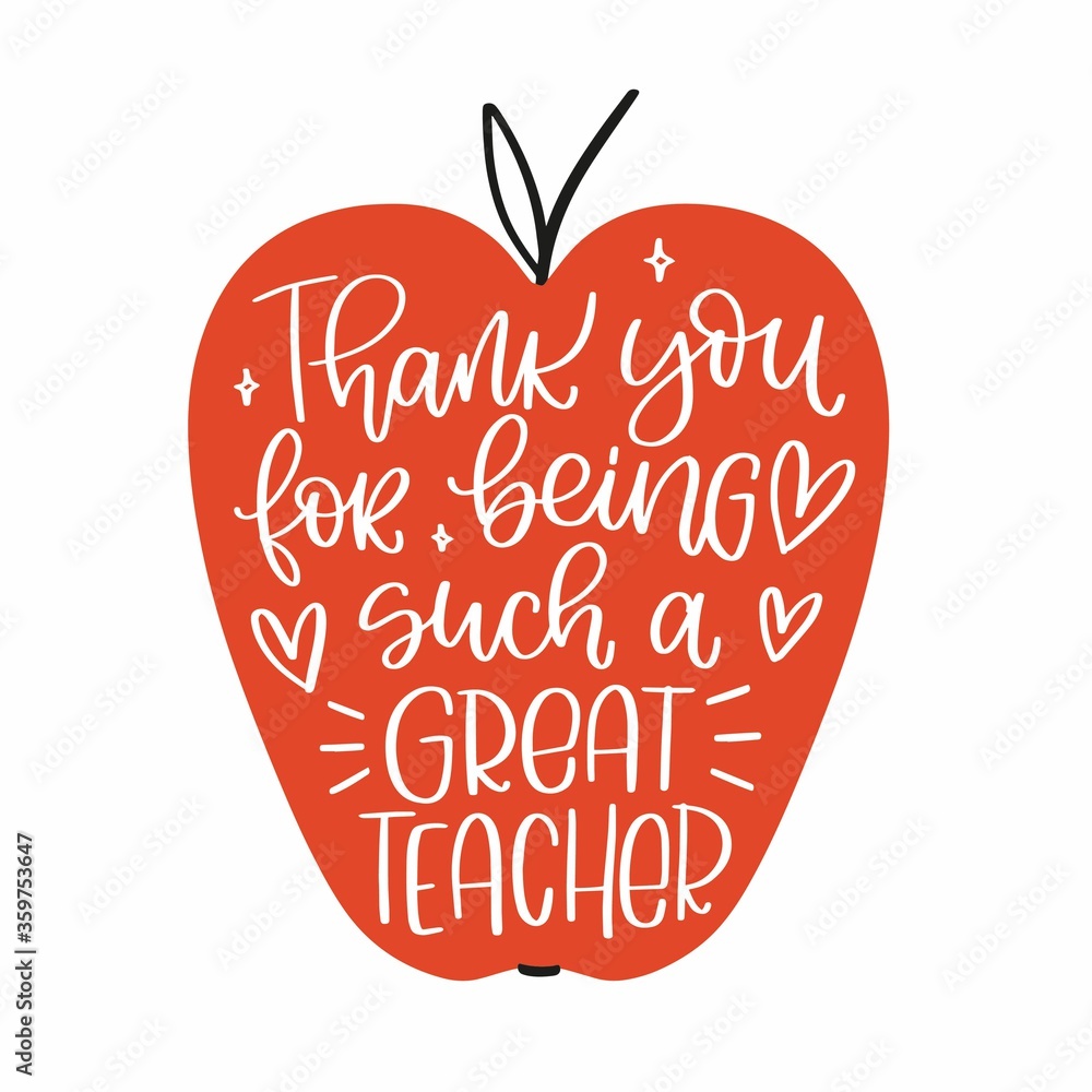 Thank you for being such a great teacher quote vector design with ...
