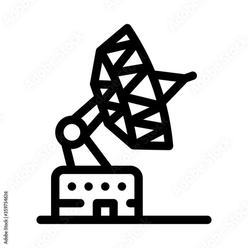 air navigation radar icon vector. air navigation radar sign. isolated contour symbol illustration