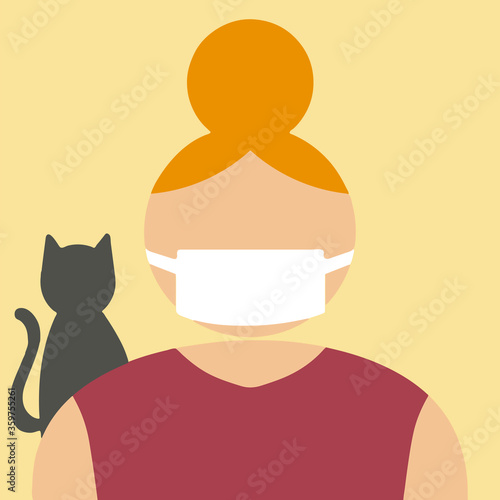 Woman wearing a mask