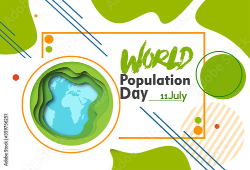 World Population Day, 11 July, Illustration,Poster Or banner Vector illustration.
