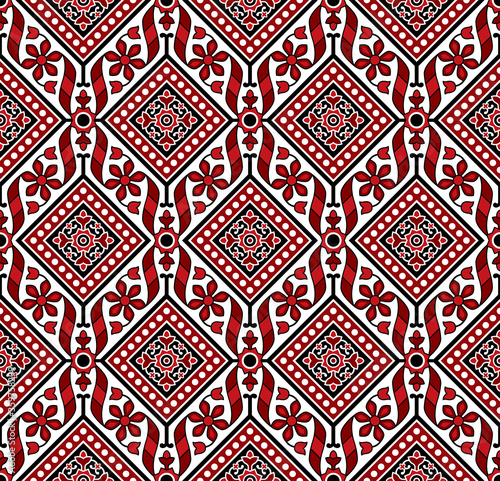 Sindhi Ajrak Pattern, Vector Illustration