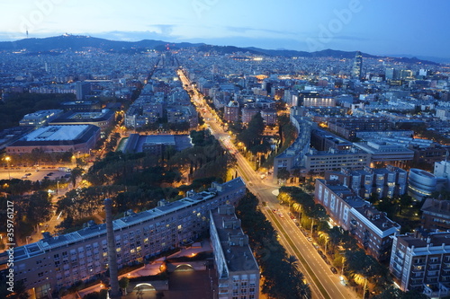 Barcelona panorama magic hour © organpipecoral