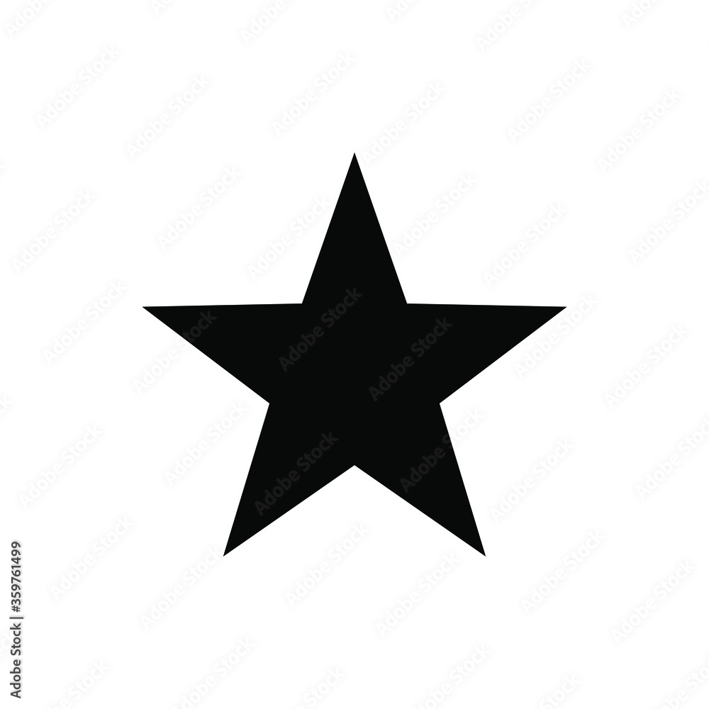 Black and white star icon. Sign of success. Symbol of appreciation. Black and white star icon. Sign of success. Symbol of appreciation.