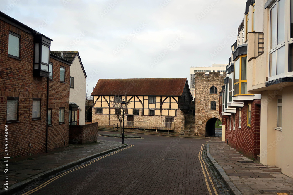 Architecture of Southampton historical center, England