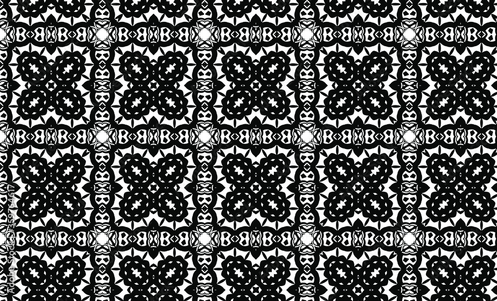Black and white pattern vector design trendy repeat texture.