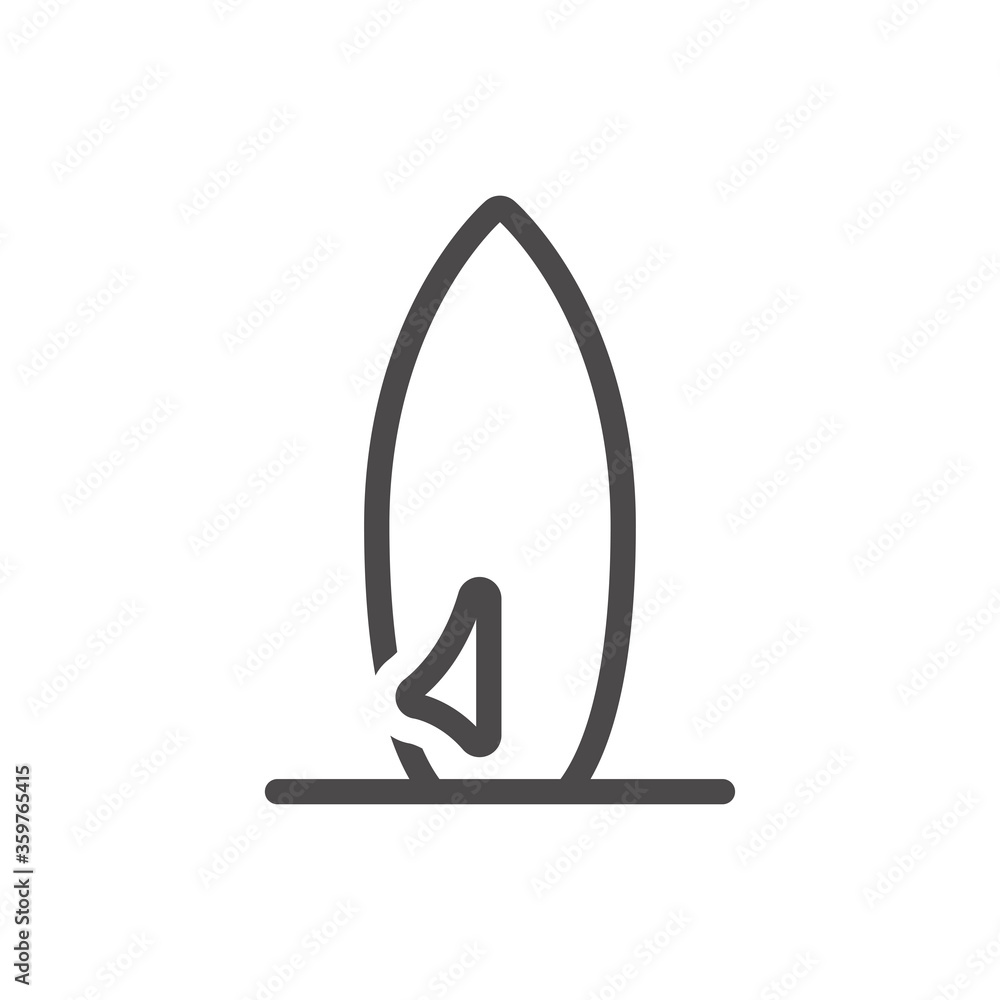 Surfboard icon in flat style.Vector illustration. Surfboard icon in flat style.Vector illustration.