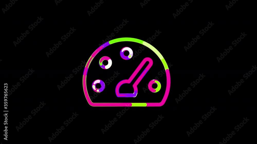 Circles gather in symbol tachometer fast. After it crumbles in a line and moves to the camera. Alpha channel black Circles gather in symbol tachometer fast. After it crumbles in a line and moves to the camera. Alpha channel black