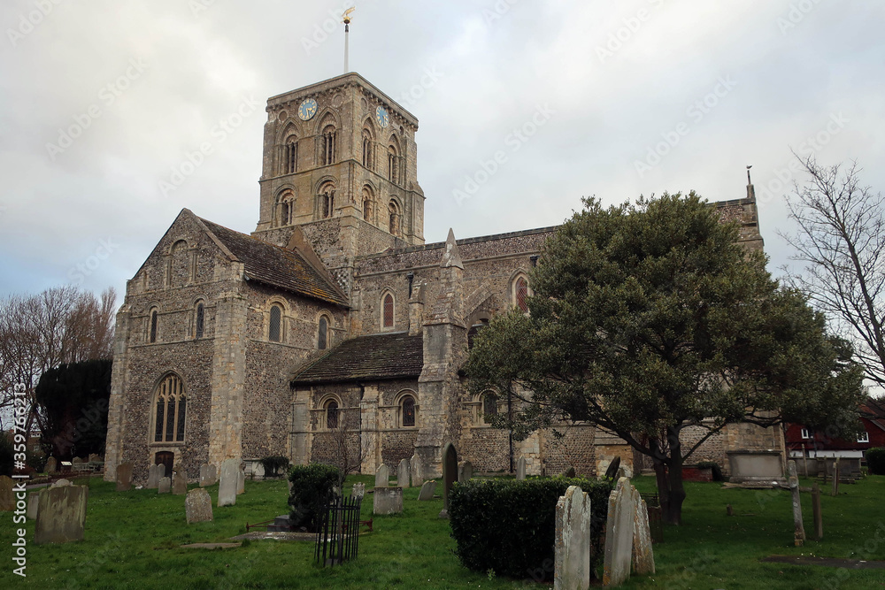 Fototapeta premium Saint Mary church general view in Shoreham-by-Sea, England