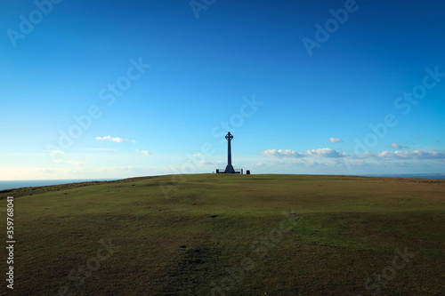 Tennyson monument view, Isle of Wight, England photo