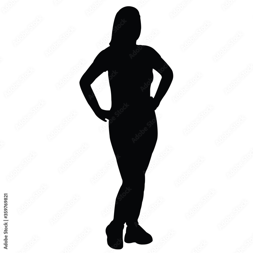 a woman body silhouette vector