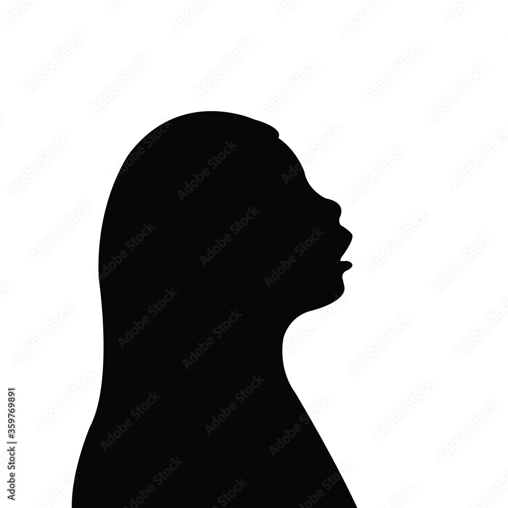 a girl head silhouette vector a girl head silhouette vector