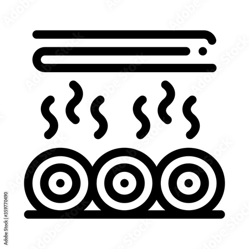 wood trunk drying icon vector. wood trunk drying sign. isolated contour symbol illustration