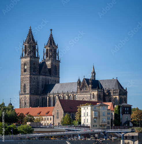 Cathedral of Magdeburg. travel, architecture, and famous places of Germany