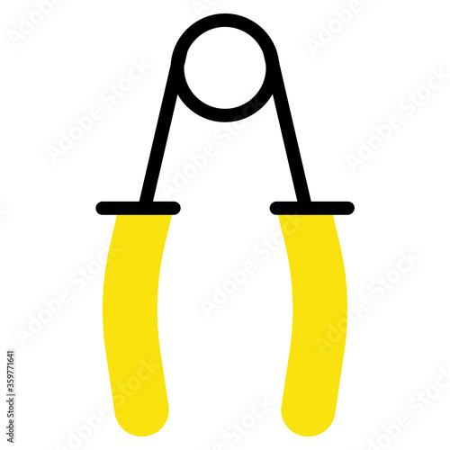 forearm hand grip gym fitness exercise vector icon 