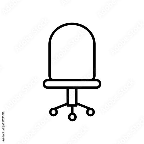 office chair icon, line style