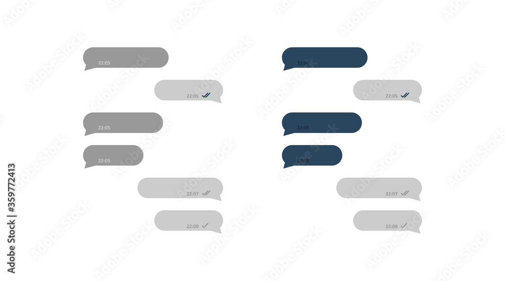 Obraz premium Text bubble message illustration, simple concept in vector flat