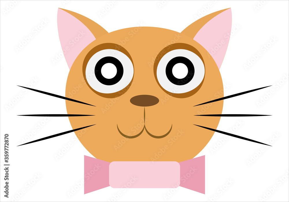 Obraz premium Cara de gatito adorable y naranja.