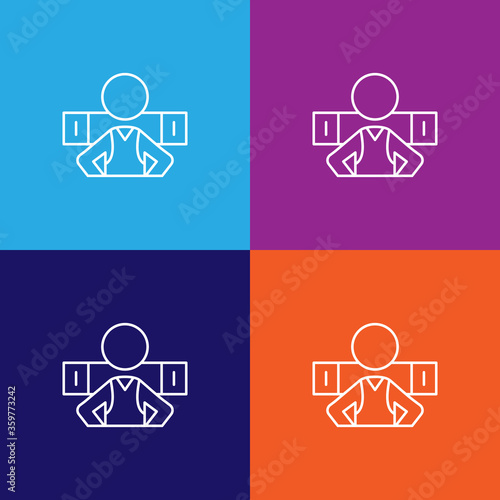 Travel trekker outline icon. Elements of travel illustration icon. Signs and symbols can be used for web, logo, mobile app, UI, UX