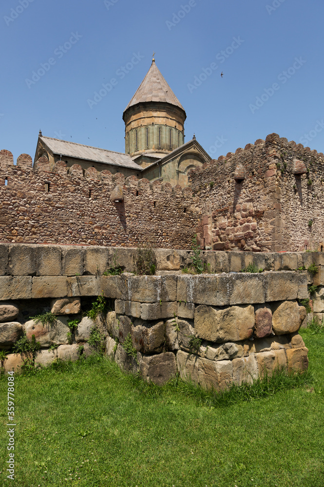 Ancient Svetitskhoveli Cathedral at Georgia