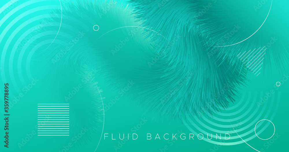 Blue Gradient Fluid. Flow Graphic Movement. 