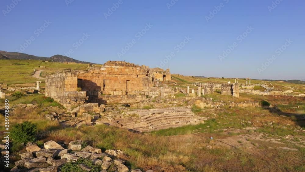 Ancient ruins of Hierapolis Pamukkale - Denizli - Turkey. Ancient ruins of Hierapolis Pamukkale - Denizli - Turkey.