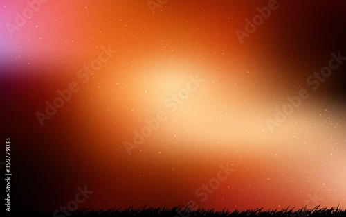 Dark Red vector texture with milky way stars. Shining illustration with sky stars on abstract template. Smart design for your business advert.
