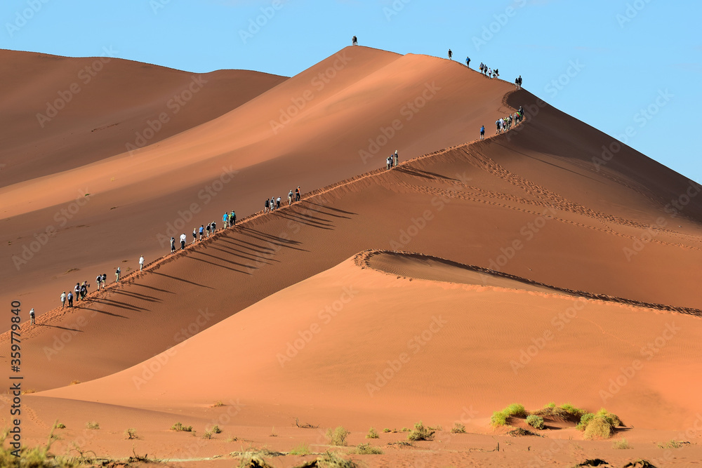 NAMIBIA. BIG SAND DUNES IN THE NAMIB DESERT.