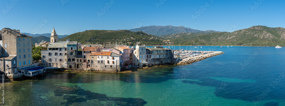 panoramic view of  Saint Florent in Corsica