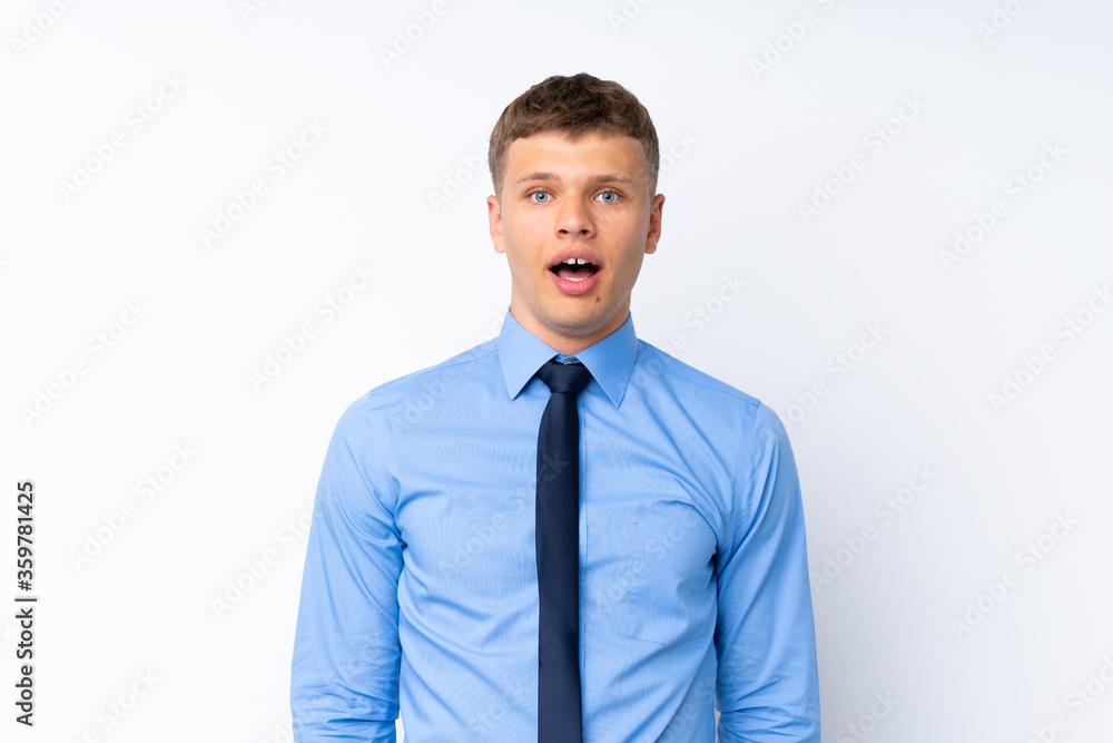Young handsome businessman with surprise facial expression Young handsome businessman with surprise facial expression