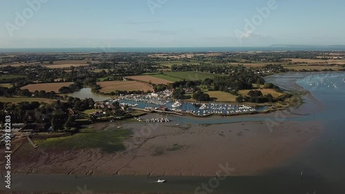 Chichester Harbour, Birdham Pool Marina Aerial Descent to Chichester Marina Channel Entrance photo