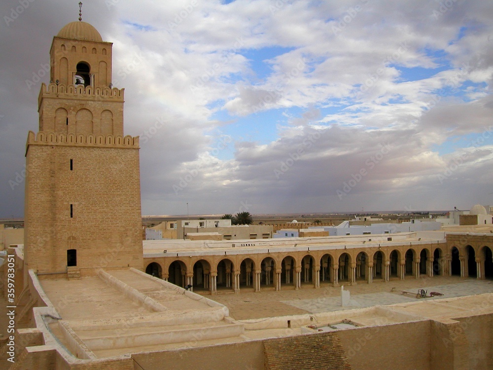 KAIROUAN, TUNISIA. HOLY CITY OF ISLAM. GREAT MOSQUE.