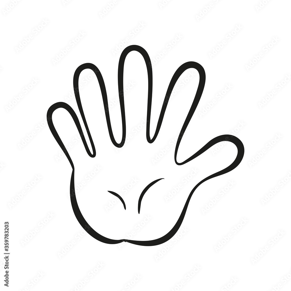 Hi or Hello hand gesture. Hi or Hello hand gesture.