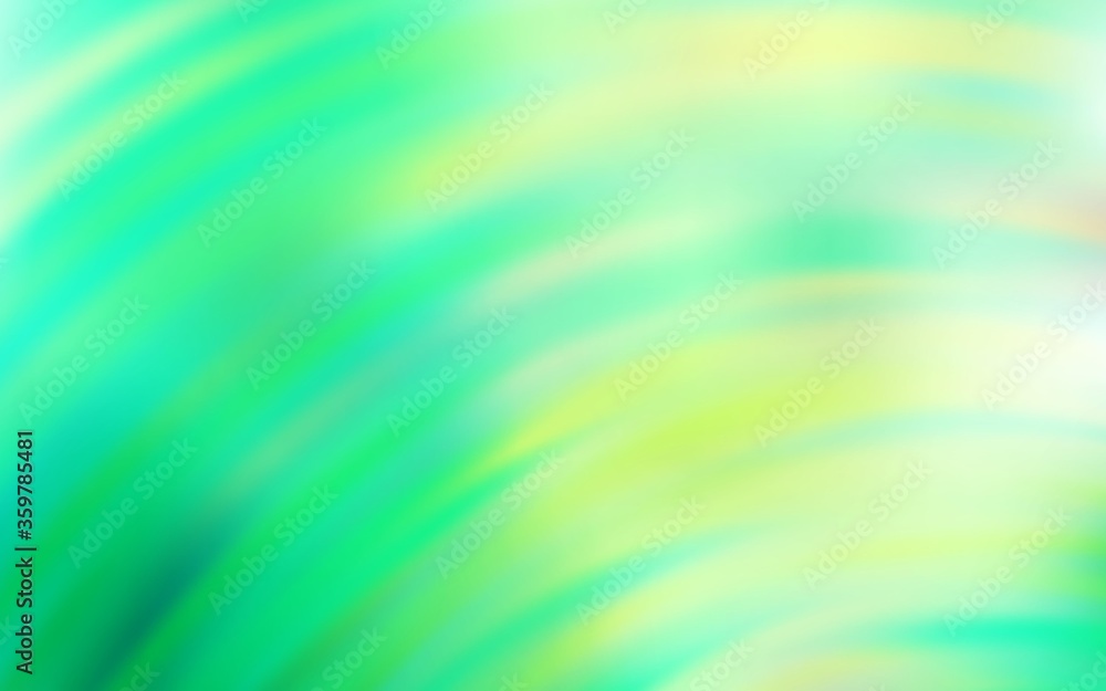Obraz premium Light Green vector texture with wry lines. An elegant bright illustration with gradient. Colorful wave pattern for your design.