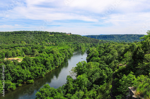 landscape of Norfork River in Norfork, Arkansas 