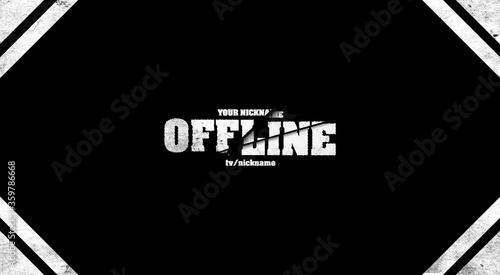 Принти на полотні Twitch offline hud screen banner 16:9 for streamers