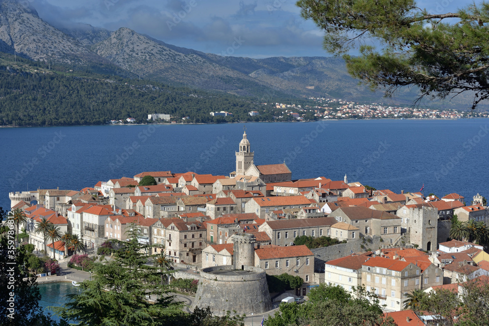 KORCULA TOWN IN CROATIA. BIRTH PLACE OF MARCO POLO. 