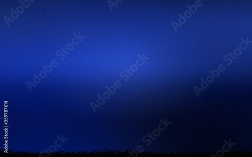 Dark BLUE vector background with astronomical stars. Space stars on blurred abstract background with gradient. Template for cosmic backgrounds.