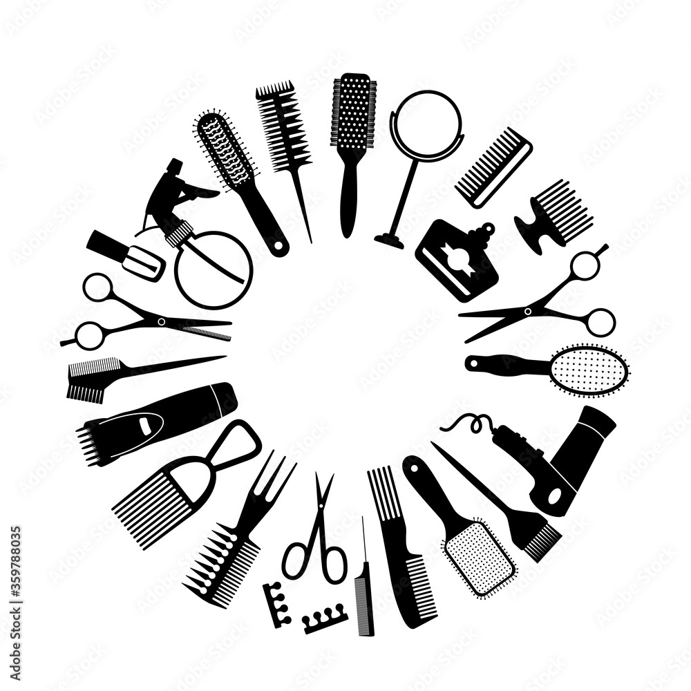 A large set of tools for the hairdresser or groomer. A large set of tools for the hairdresser or groomer.