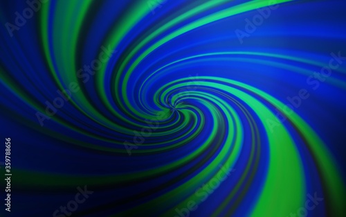 Dark BLUE vector texture with curved lines. Modern gradient abstract illustration with bandy lines. Template for cell phone screens.