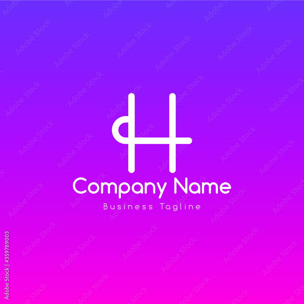 Obraz premium h logo design vector icon