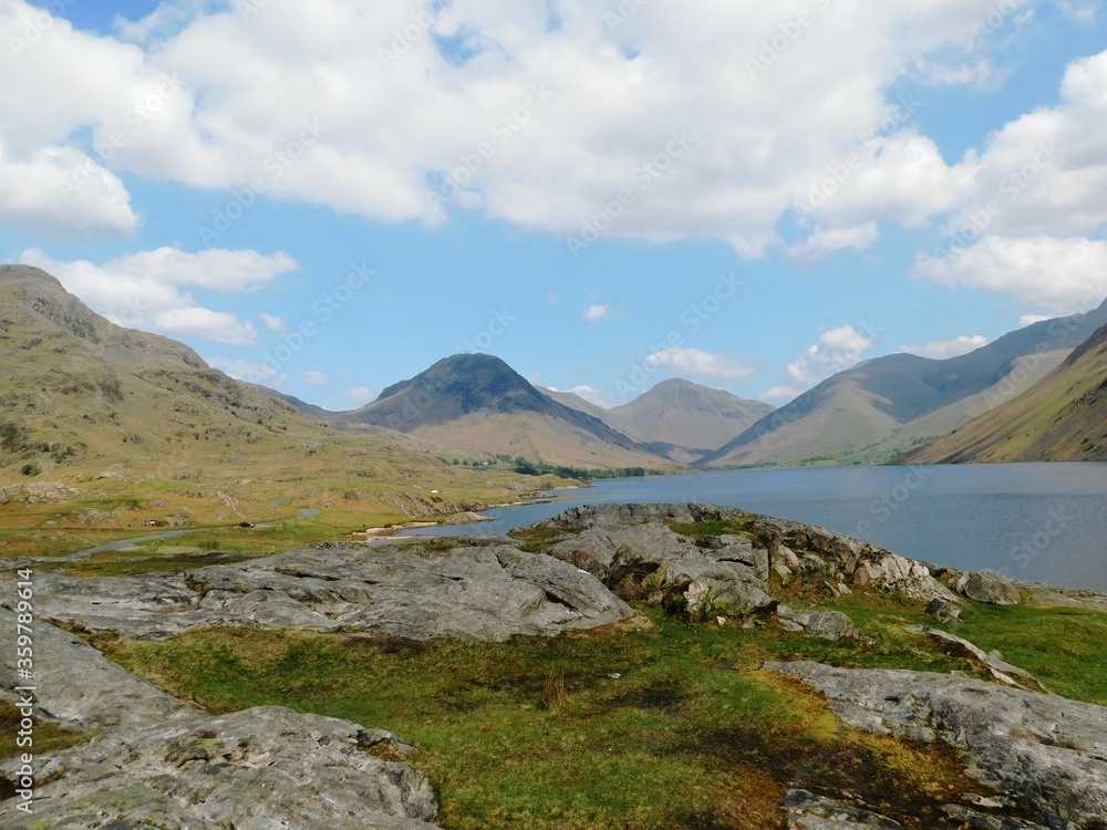Iconic view of the lakes and mountains in the Lake District of England Iconic view of the lakes and mountains in the Lake District of England
