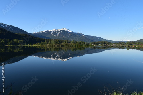 a lake in whistler canada mirror reflection