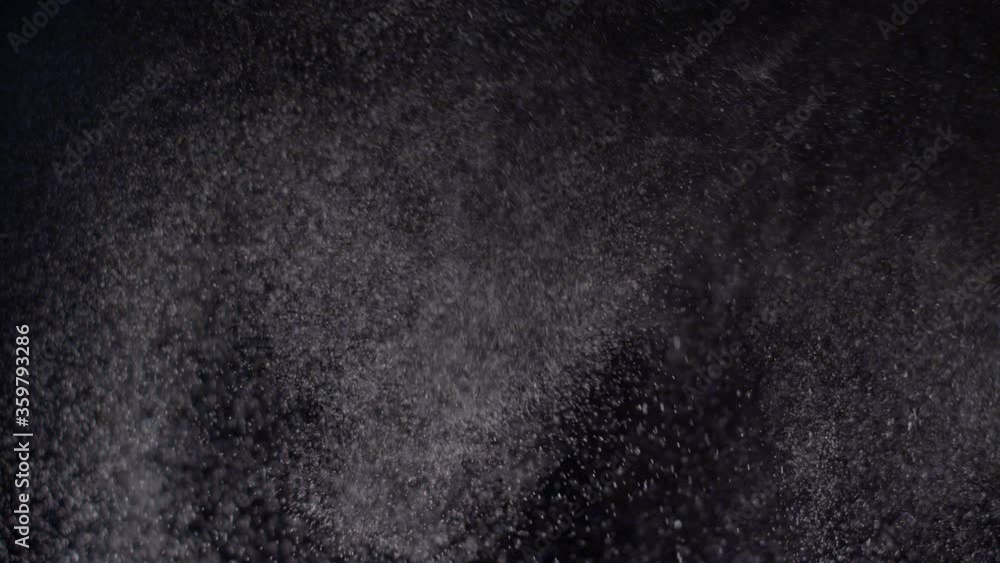 Water spray droplets snow falling on black texture effect Water spray droplets snow falling on black texture effect