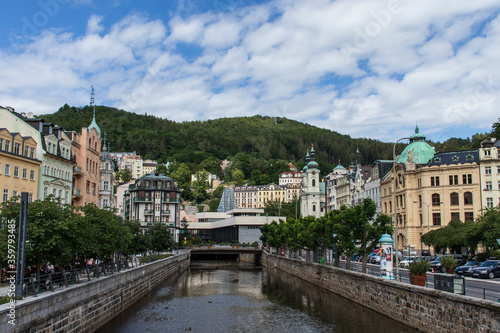 View of spa center in Karlovy Vary Czech Republic