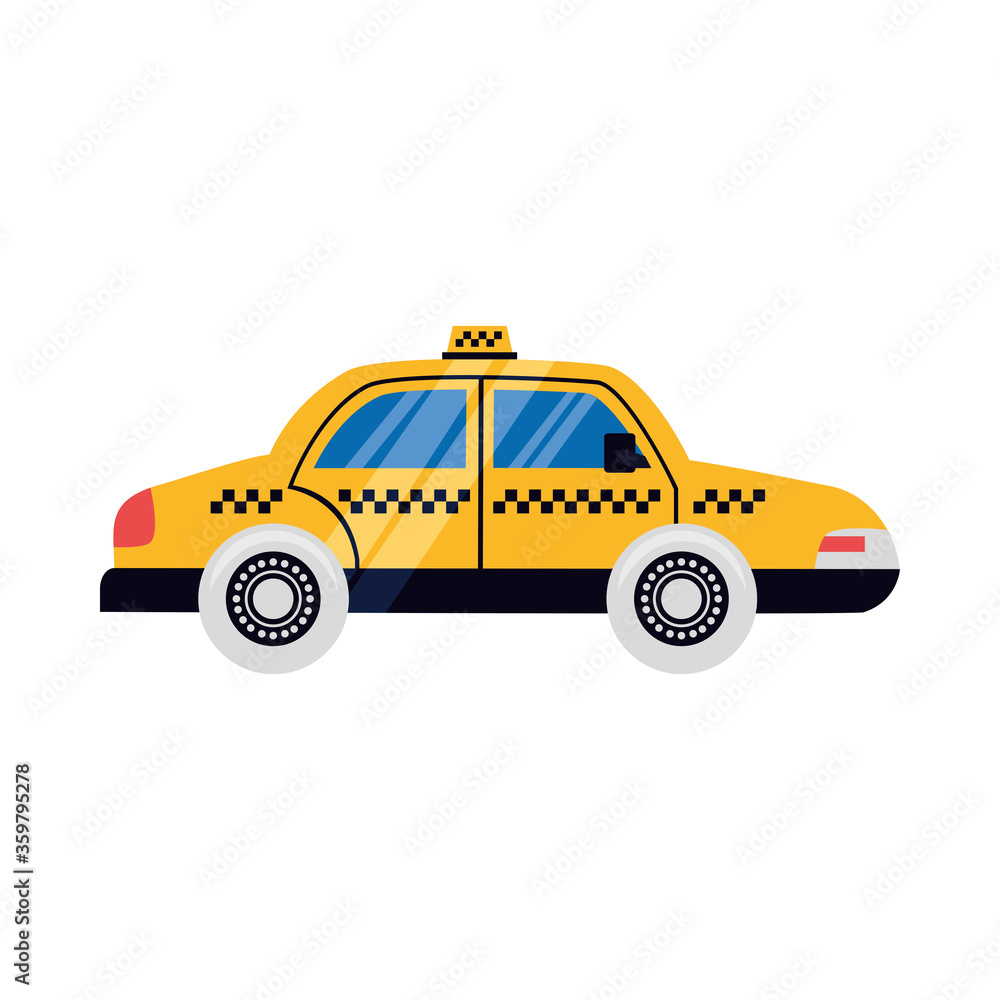 Isolated taxi car vector design