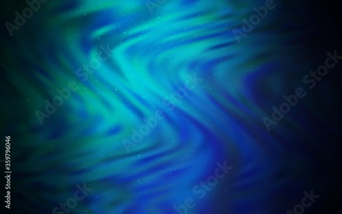 Light Blue, Green vector texture with milky way stars. Glitter abstract illustration with colorful cosmic stars. Pattern for astronomy websites.