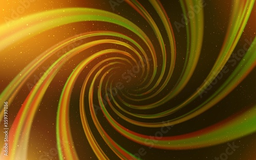 Dark Orange vector texture with milky way stars. Space stars on blurred abstract background with gradient. Template for cosmic backgrounds.