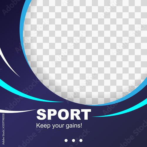 Sport social media post template. - Vector.
